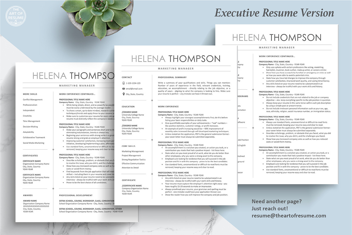 Simple Resume Template, Clean CV, a Resume Template by The Art of Resume (Photo 5 of 8)