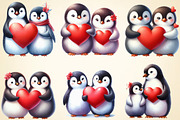 valentine Penguin Clipart, an Illustration by DreamArtGraphic (Thumbnail 5 of 5)