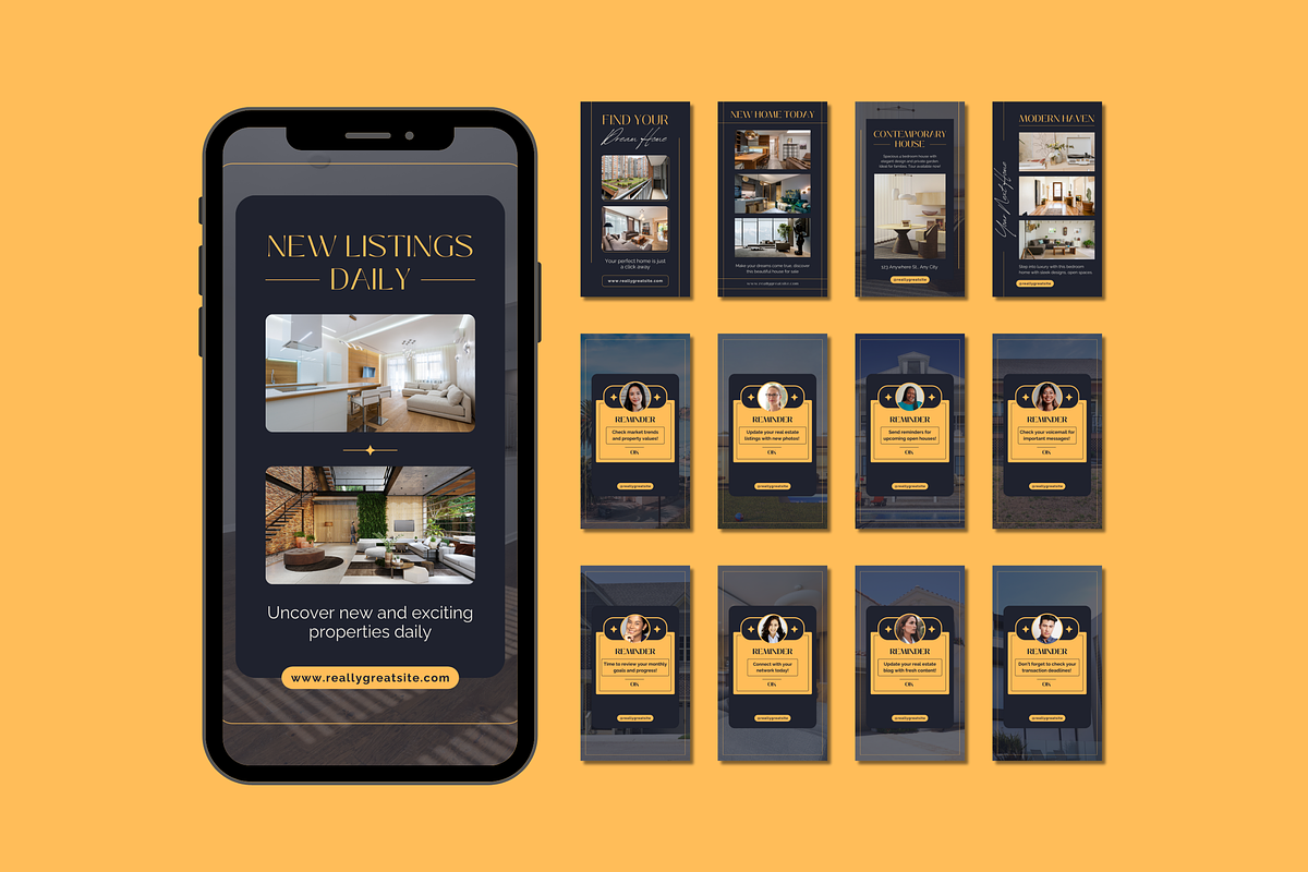70+ Real Estate Instagram Stories, a Templates & Theme by TemplateCastleStore (Photo 2 of 9)