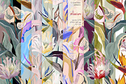 Tropical flowers vector seamless set, a Pattern Graphic by PatternsBlooming (Thumbnail 1 of 8)