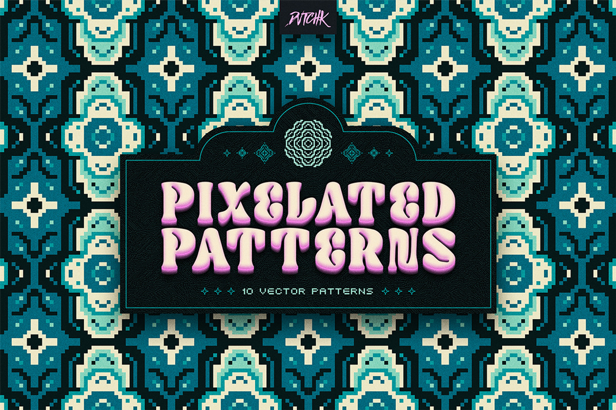 Pixel Mosaic Patterns | Vol. 11, a Pattern Graphic by dvtchk (Photo 4 of 10)