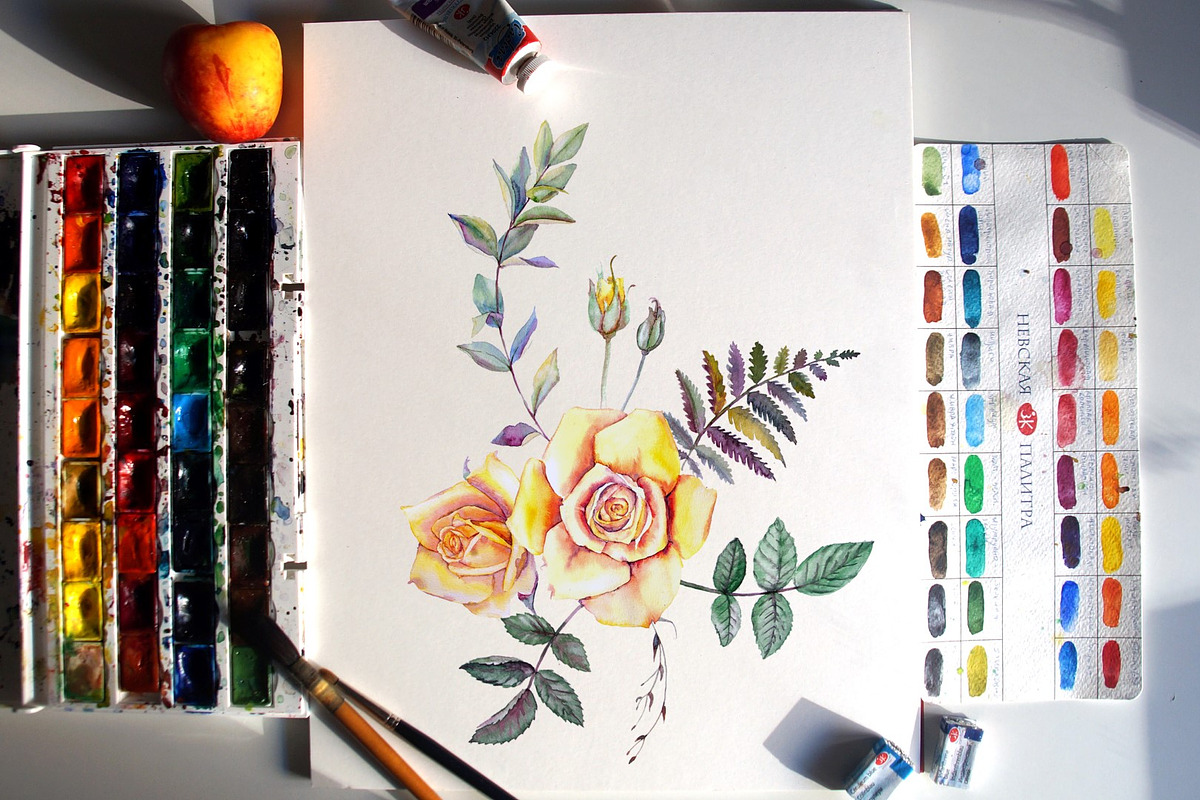Watercolor Flowers Clipart - Roses, a Decorative Illustration by artabramova (Photo 9 of 10)