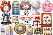 Back To School Classroom Clipart, an Illustration by RobertsArt (Thumbnail 1 of 7)