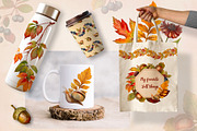 Fall Vibes watercolor floral clipart, an Illustration by Nadya Saen Art (Thumbnail 13 of 15)