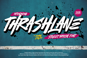 Thrashlane Bold Street Brush Font