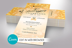 Church Anniversary Ticket Canva