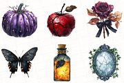 Watercolor Gothic Autumn Clipart, an Illustration by OK Design (Thumbnail 4 of 5)