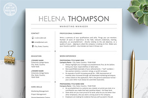 Simple Resume Template, Clean CV, a Resume Template by The Art of Resume