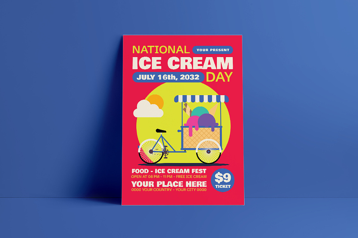 National Ice Cream Day Flyer, a Flyer Template by herutage (Photo 2 of 4)