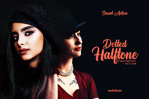 Photoshop Action - Dotted Halftone, an Action Add-On by Modaldesain