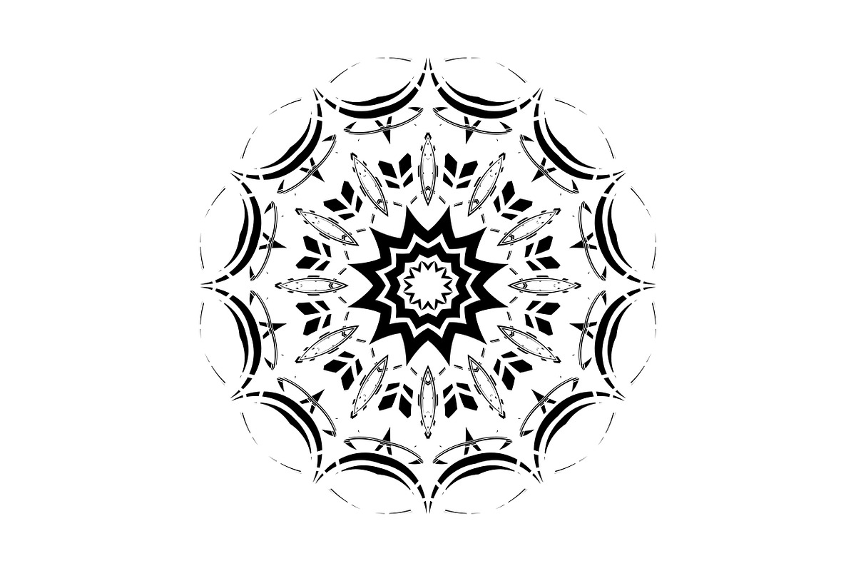 Black White Mandala Illustration Set, a Decorative Illustration by NJ Himel (Photo 42 of 101)