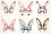 Easter Bunny Ear Coquette Bow Clipar, an Illustration by DreamArtGraphic (Thumbnail 3 of 4)