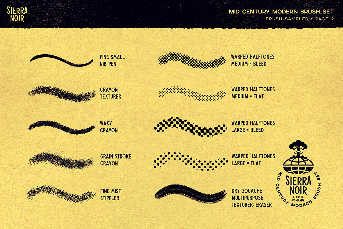 Sierra Noir Brush Set (Procreate), a Brush Add-On by G.A.R.M. Company (Photo 5 of 10)