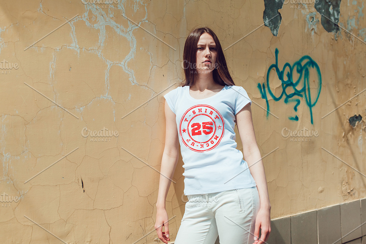 25 T-Shirts Mock-Up (Part 1), a Shirt Mockup by Freeman Studio (Photo 6 of 30)