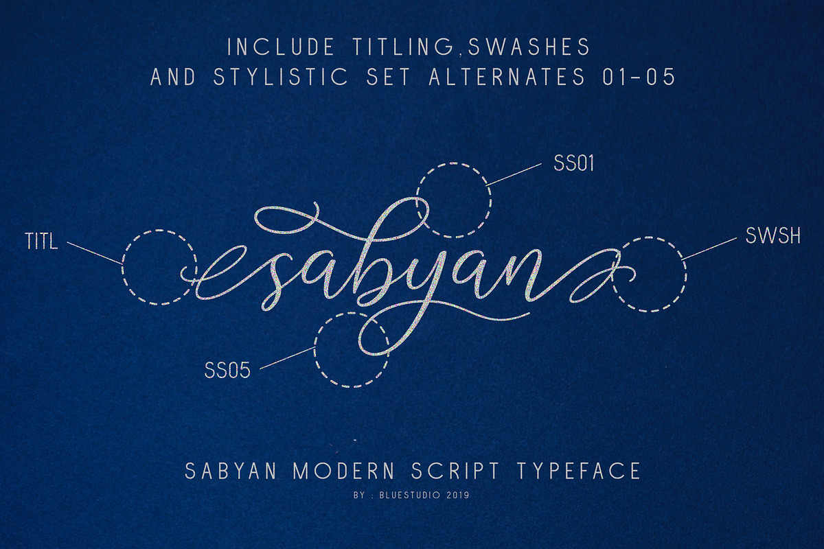 Sabyan // Modern Script Typeface, a Font by Bluestudio (Photo 9 of 11)