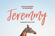 Jeremmy handwritten font, a Handwritten Font by BilberryCreates (Thumbnail 1 of 7)