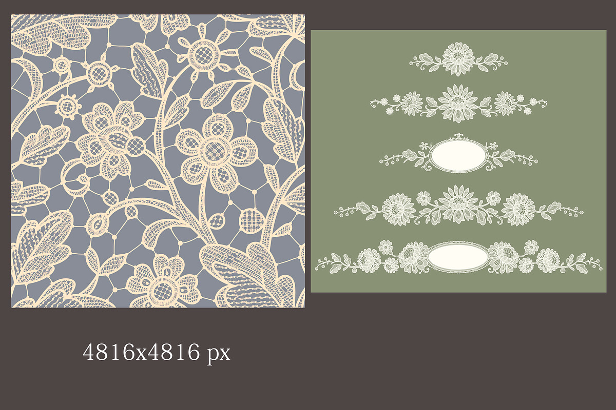 Big classic vintage lace collection., a Pattern Graphic by Ajuga (Photo 3 of 10)