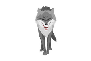 Gray wolf. A predatory beast. Wild, an Animal Illustration by the8monkey