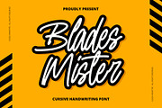 Blades Mister - Cursive Handwriting, a Handwritten Font by Variatype (Thumbnail 1 of 8)