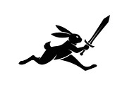 Warrior Bunny Knight Silhouette, an Illustration by jahid234 (Thumbnail 7 of 49)