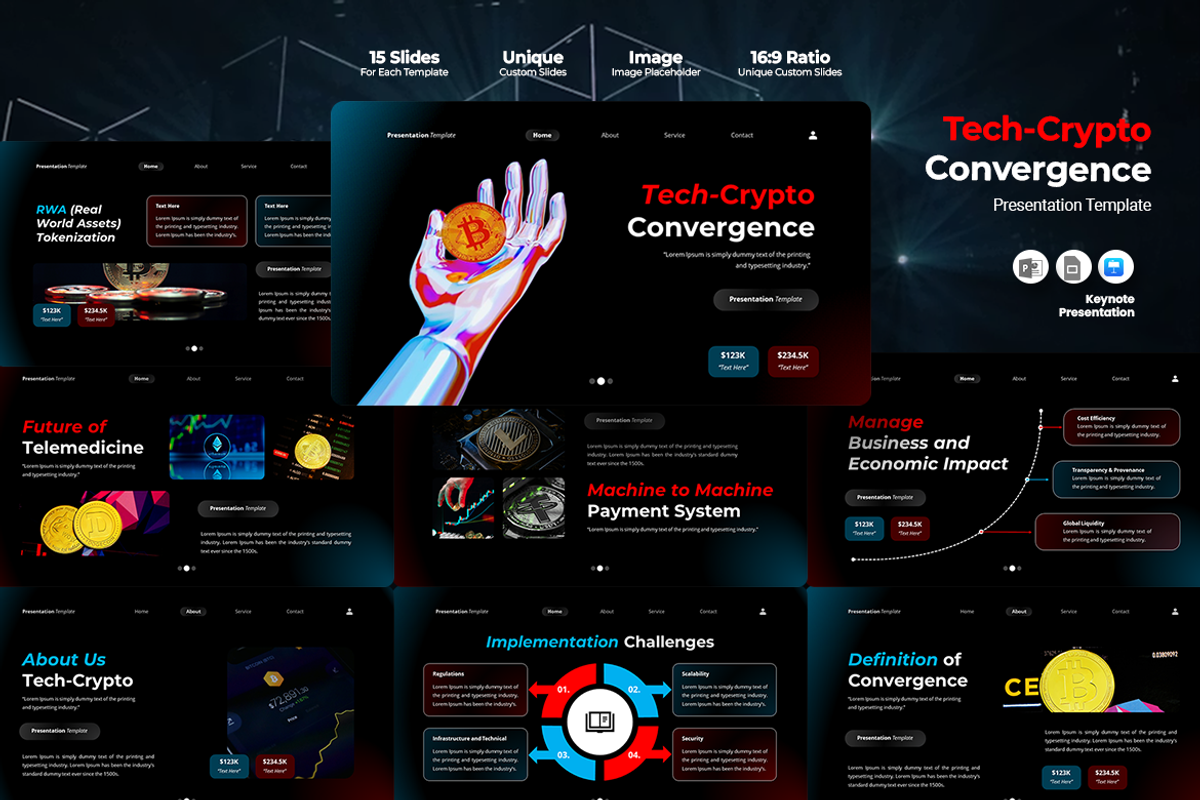 Tech Crypto Convergence - Keynote, a Presentation Template by Iqsiart Studio (Photo 1 of 3)