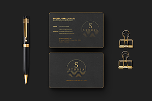 Black Gold Business Card Template