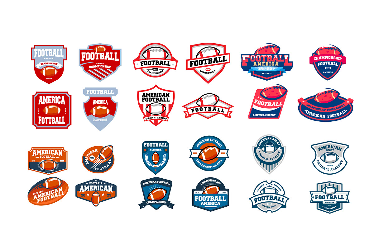 American Football badge BUNDLE, a Sport Illustration by grindstudio (Photo 3 of 4)