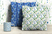Watercolor Cornflowers patterns, a Pattern Graphic by DollyPotterson (Thumbnail 6 of 6)