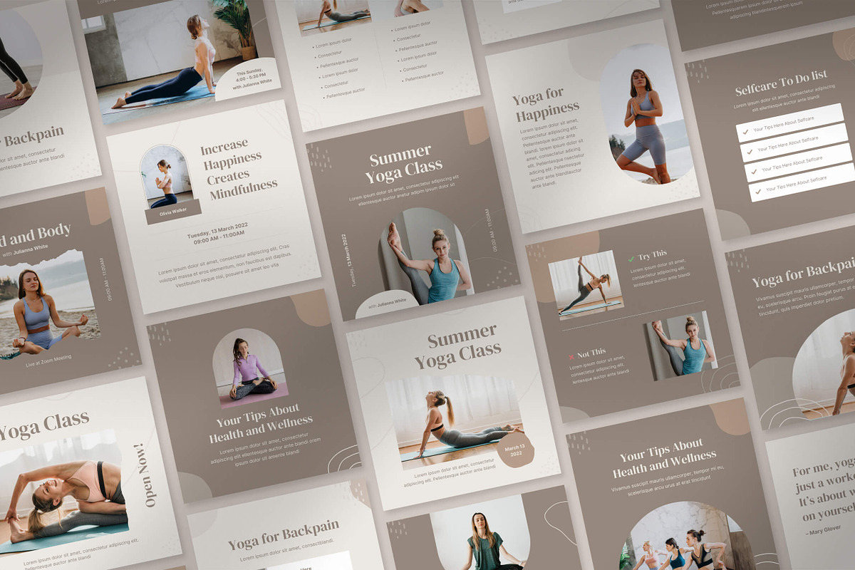 Yoga Instagram Template, a Social Media Template by Vulpixels.studio (Photo 4 of 11)