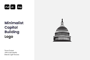 Minimalist Capitol Building Logo, a Branding & Logo Template by Luxury Logos