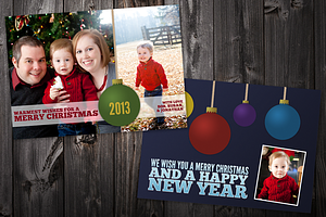 Ornament: 5x7 Xmas Card Template
