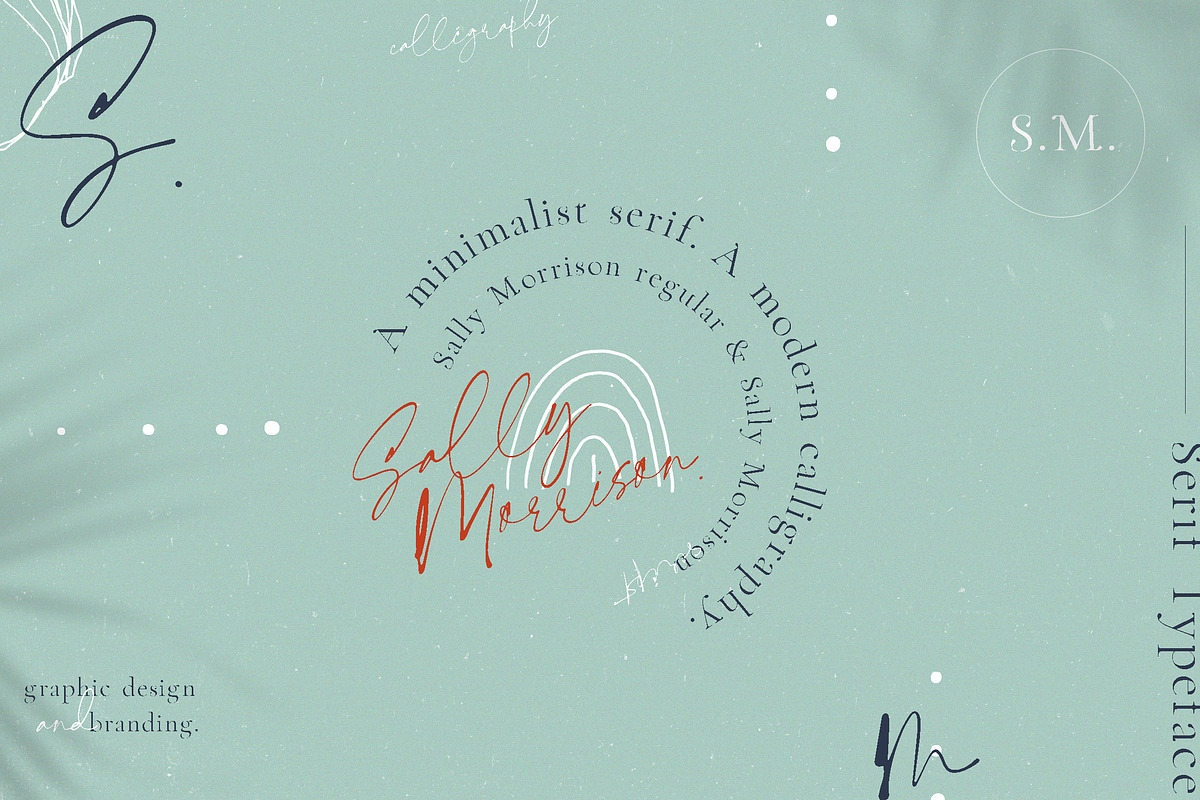 Sally Morrison Script & Serif, a Script Font by BlueRobinDesignShop (Photo 10 of 22)