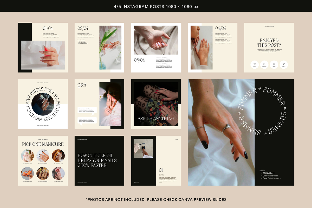 50 Instagram Beige Profile Posts, a Social Media Template by Studio K (Photo 5 of 9)