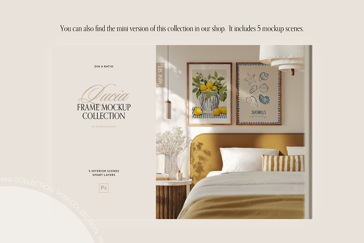 LUCIA Din A | Frame Mockup Full Set, a Household Mockup by Acierto Studio (Photo 16 of 16)