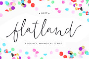 Flatland Font, a Script Font by Angie Makes (Thumbnail 1 of 7)
