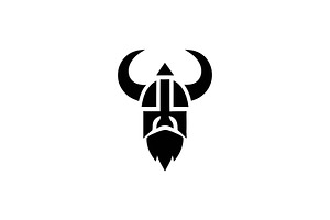 Viking Helmet Vector, a Branding & Logo Template by Vectorium Studio