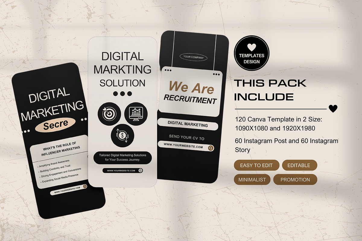 120 Simple Marketing Instagram Canva, a Social Media Template by Branding Victory STD (Photo 5 of 10)