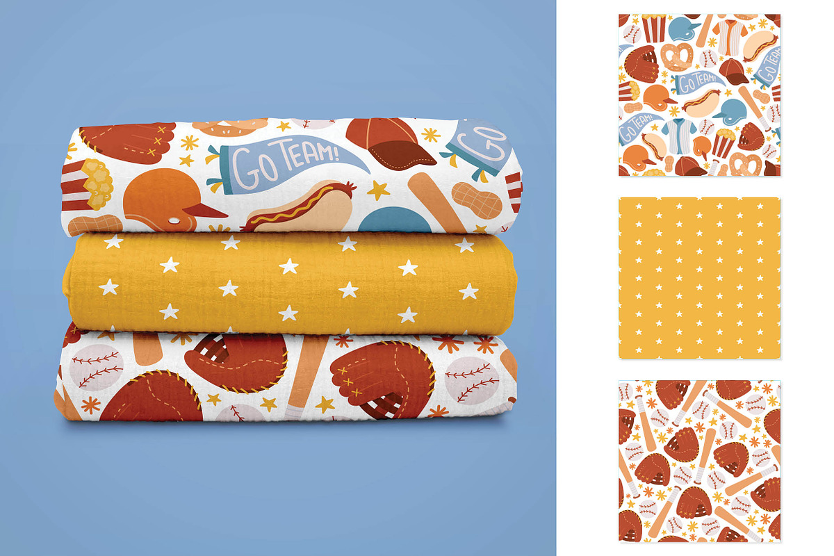 Baseball Sports Seamless Patterns, a Pattern Graphic by Alanna Messina Design Co (Photo 6 of 7)