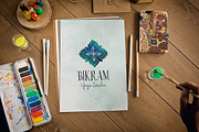 Sketched and painted artwork mockups, a Print Template by show it better (Thumbnail 2 of 5)