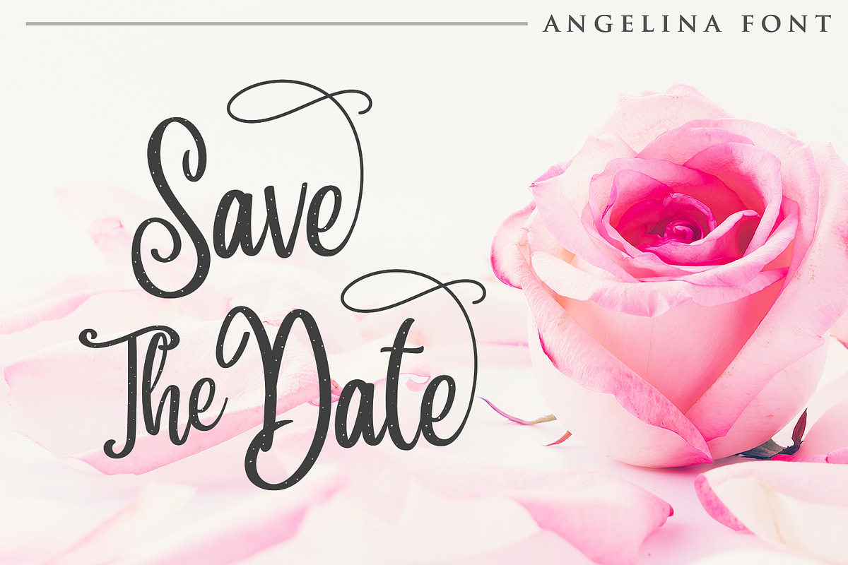 Angelina Script- Beautiful Handwritt, a Script Font by din-studio.com (Photo 3 of 11)