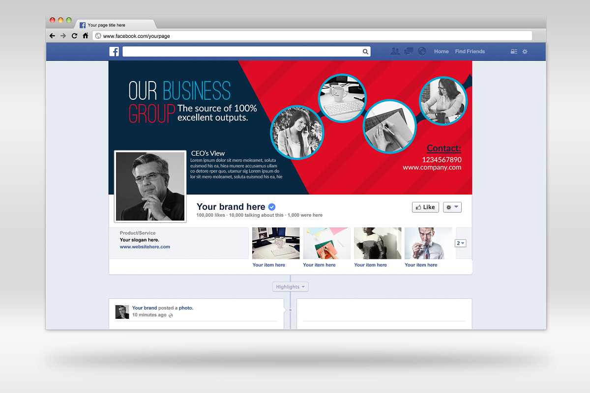 10 Facebook Timeline Cover Bundle, a Templates & Theme by Business Flyers (Photo 2 of 11)