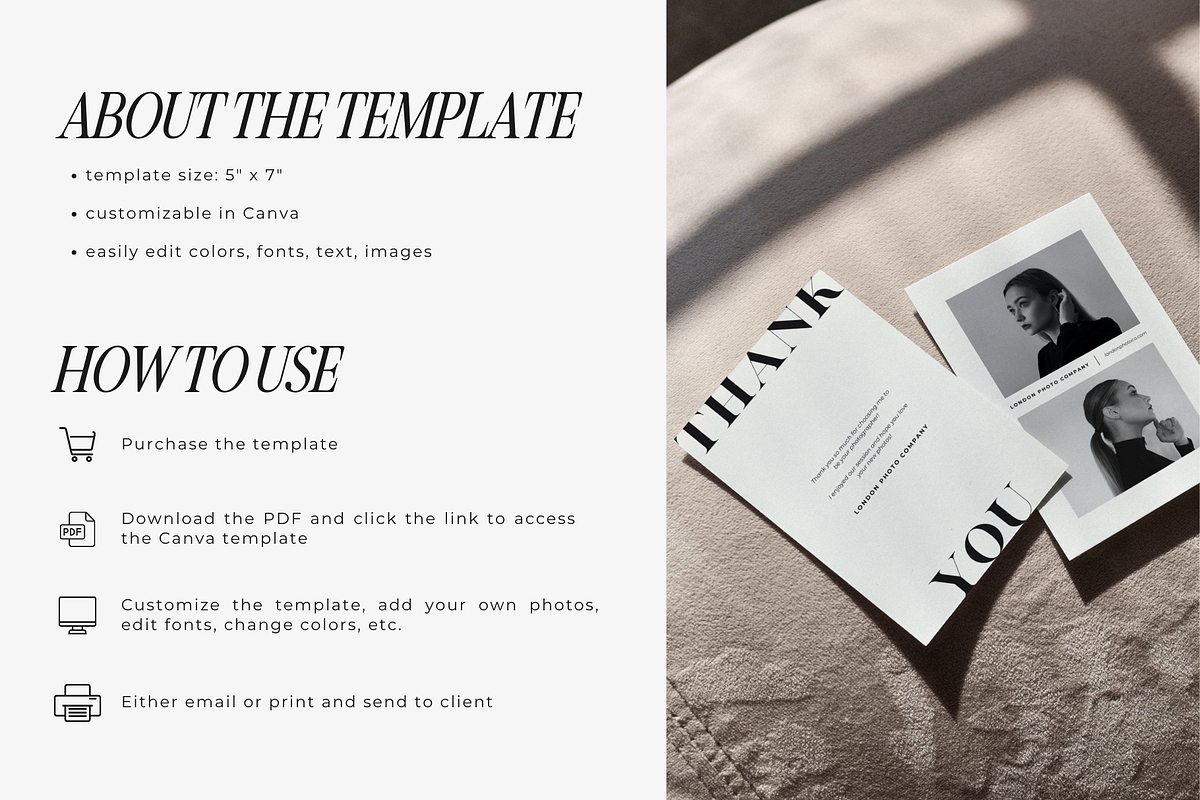 Photographer Thank You Card Template, a Card Template by Blush Created (Photo 4 of 8)