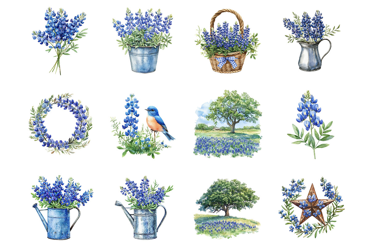 Cottage Garden Clipart, a Seasonal Illustration by Designking (Photo 2 of 4)