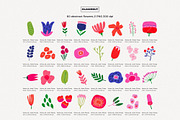 Abstract Modern Flowers Graphics, a Decorative Illustration by likorbut (Thumbnail 5 of 9)