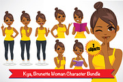 African Woman Cartoon Character Set, a Person Illustration by Kakigori Studio (Thumbnail 1 of 3)