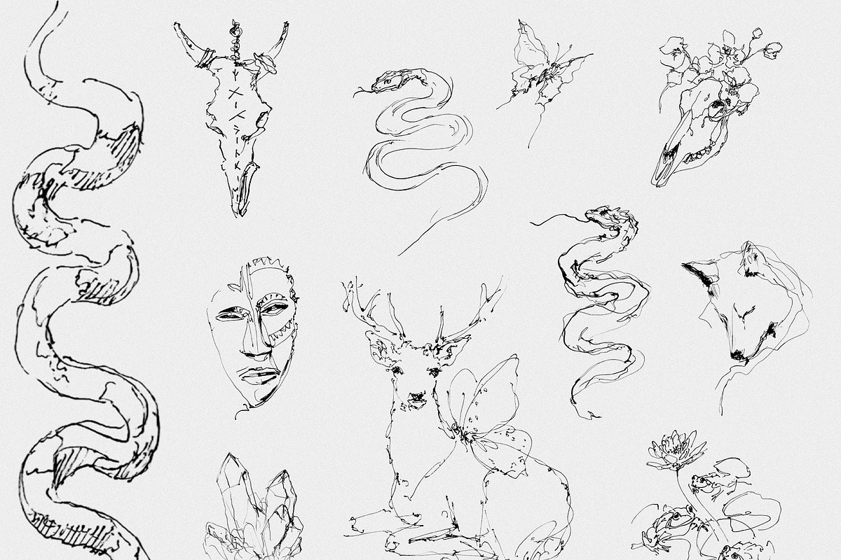CHIMERA: Raw Surreal Line Art, an Animal Illustration by Purple (Photo 10 of 12)