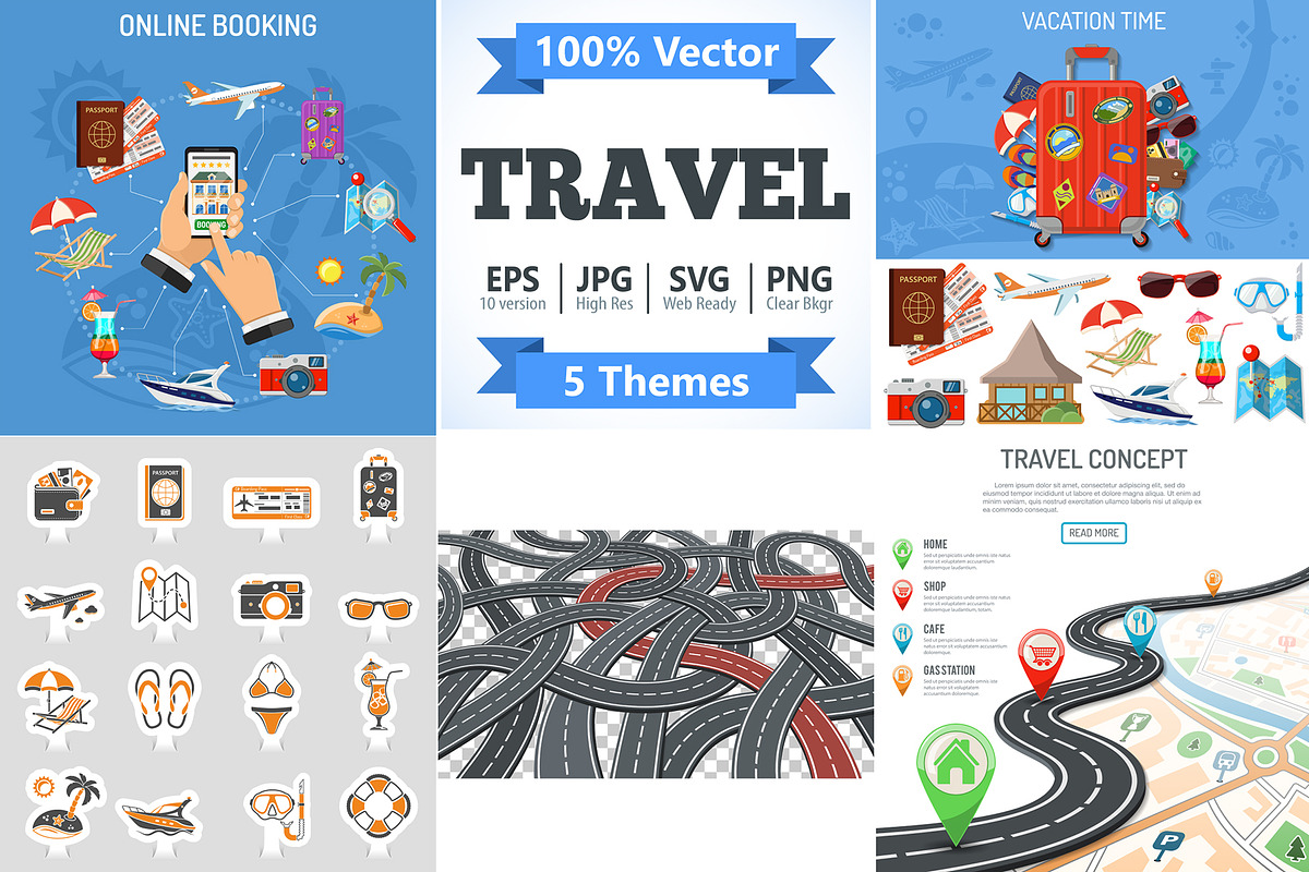 Vacation and Travel Themes, a Technology Illustration by TAlex (Photo 1 of 7)