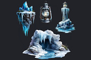 Watercolor Winter Scenes Cliparts, a Seasonal Illustration by ThatsDesignArt (Thumbnail 10 of 17)