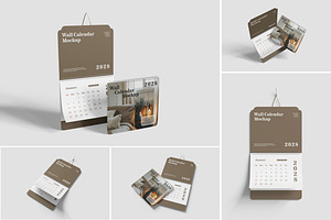 Modern Wall Calendar Mockup