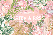 Tropical Romance modern floral rose, an Illustration by January Bloom (Thumbnail 1 of 29)